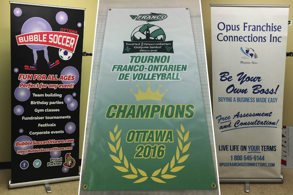 Pop-up banners & hanging fabric banners
