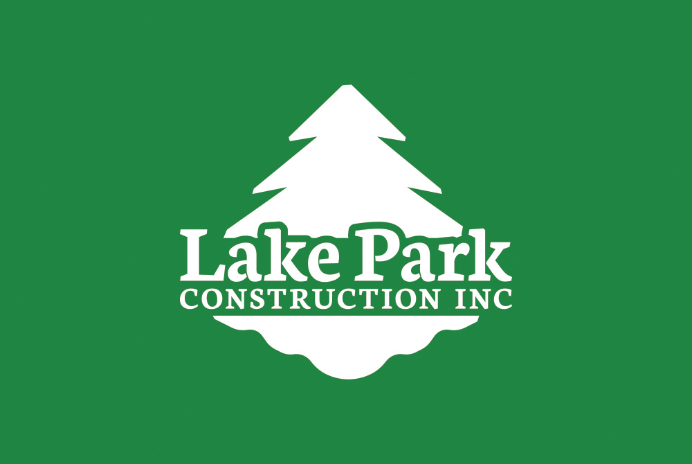 Lake Park Construction brand identity and business cards