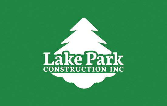 Lake Park Construction brand identity and business cards