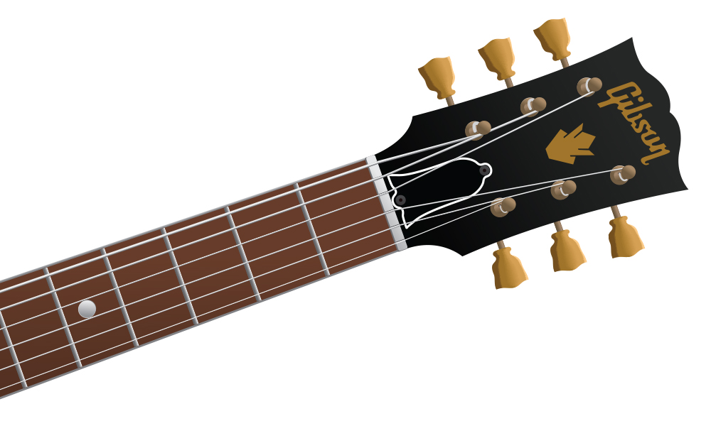 Gibson ES-335 guitar digital illustration