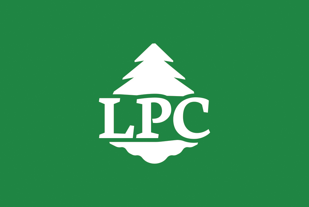 Brand identity and business cards for Lake Park Construction