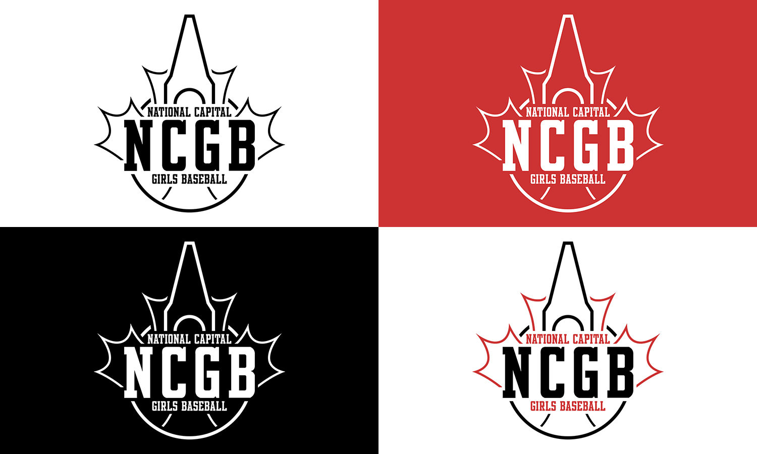 Brand identity for National Capital Girls Baseball