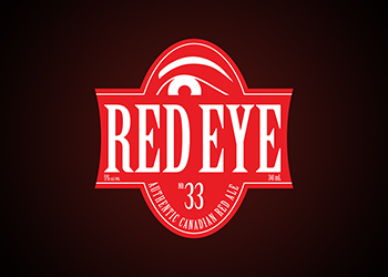 Red Eye Red Ale branding, label design & advertisement