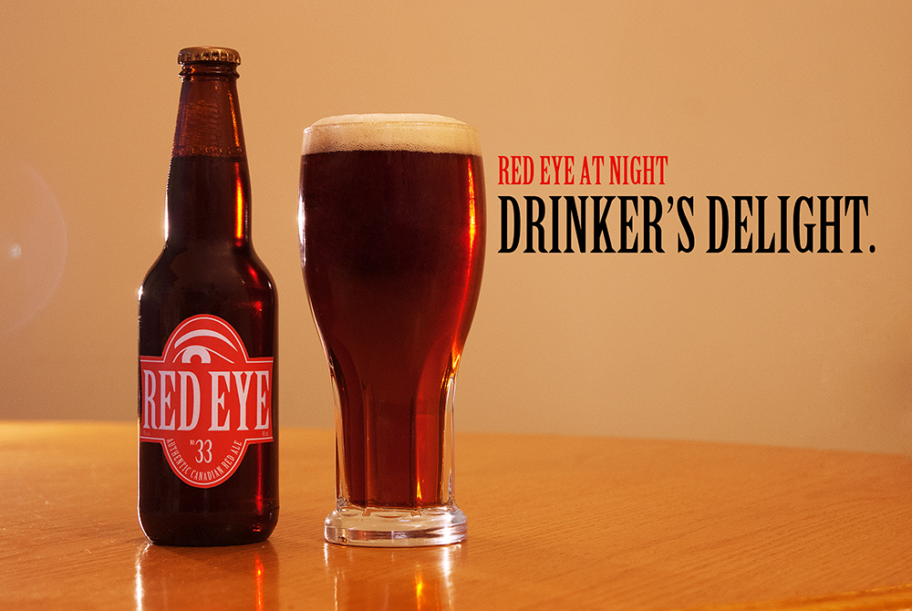 Red Eye Red Ale branding, label design & advertisement