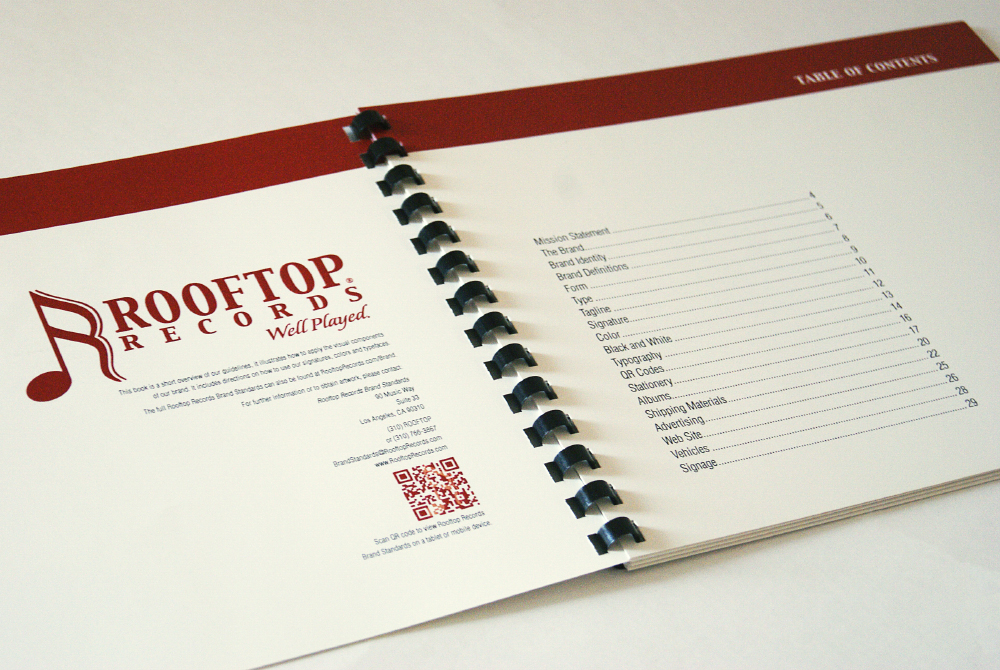 Rooftop Records branding & brand standards