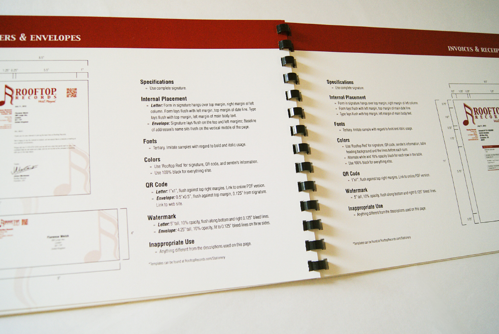 Rooftop Records branding & brand standards